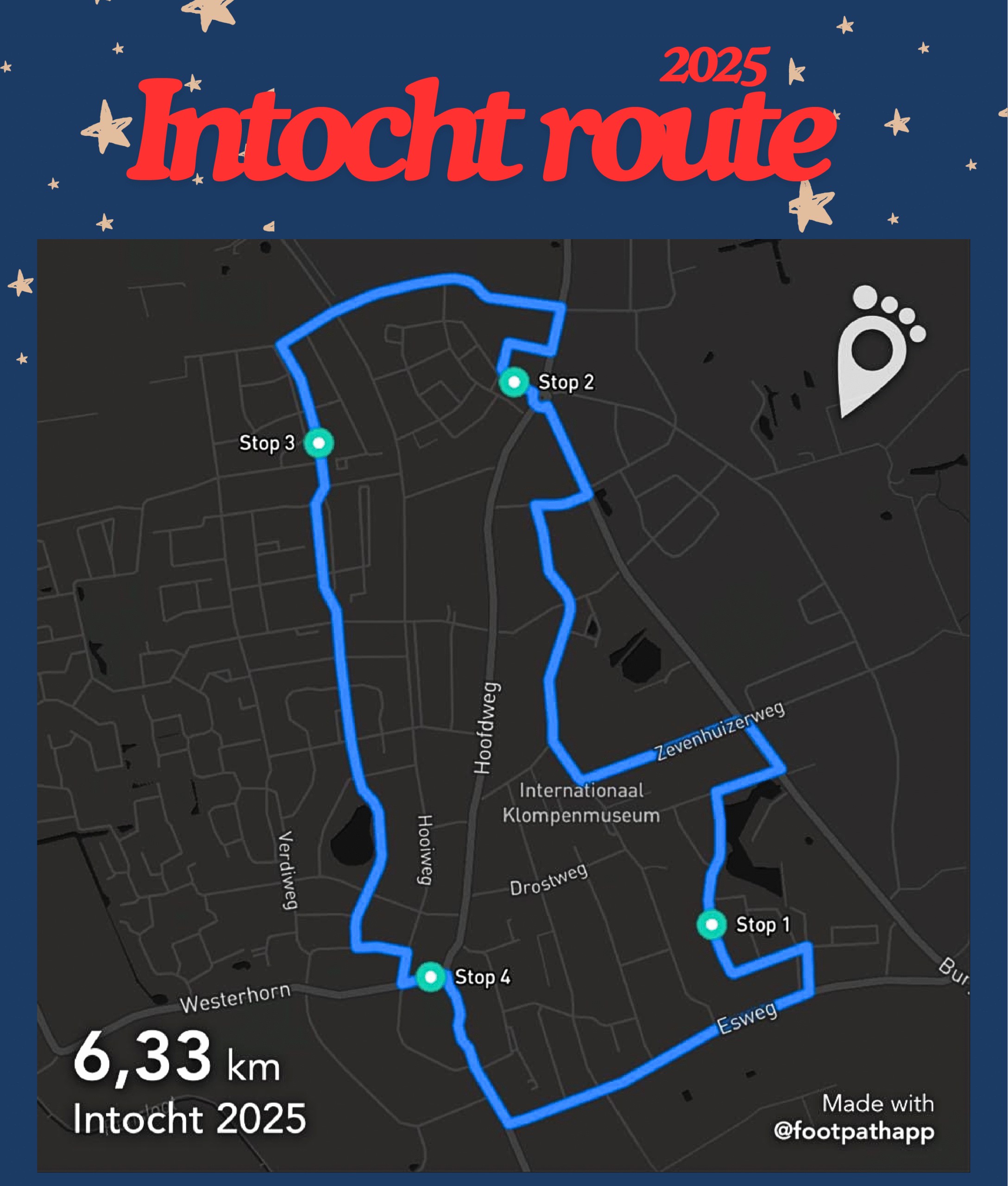 Route intocht 2025 Route Sinterklaas 2023